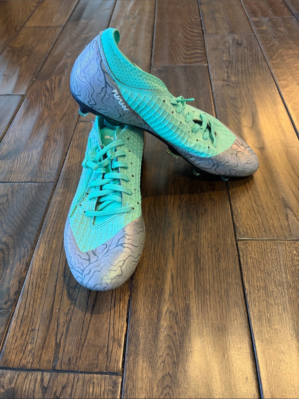 Puma Women's Teal Turf Soccer Cleats